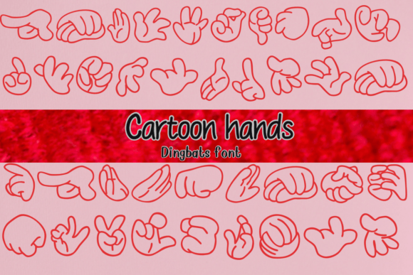 Cartoon Hands: A Playful Dingbat Font for Editorial Design