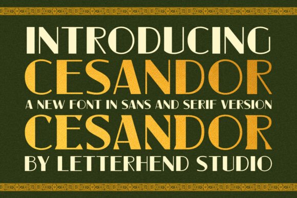 Cesandor Brings Clean Modern Sans Serif Font Power to Web Design Layouts