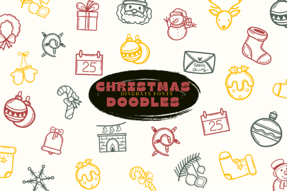 Christmas Doodles Font for Web Design