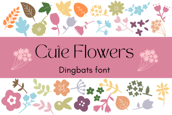 Cute Flowers Font: Hand-Drawn Dingbats for Brand Identity Work