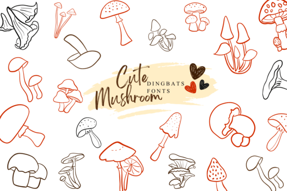 Cute Mushroom Font Adds Hand-Sketched Charm to Editorial Design