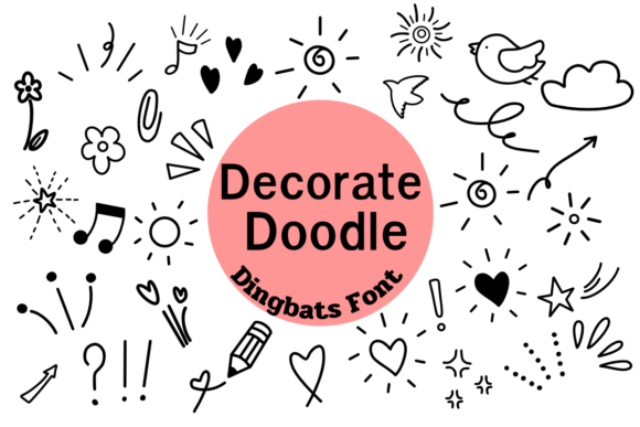 Decorate Doodle: A Sketch-Style Dingbats Font for Creative Branding