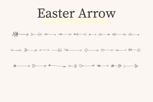 Easter Arrow: A Playful Dingbat Font for Handmade Product Designs