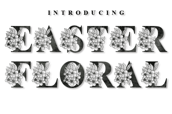 Easter Floral Monogram: A Decorative Font for Business Branding