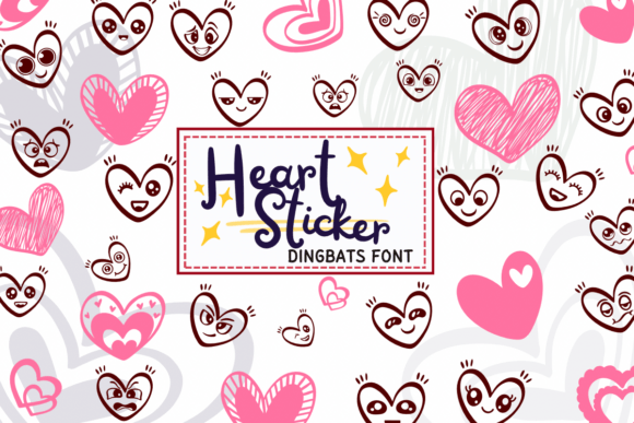 Heart Sticker Font Review: A Romantic Dingbats Typeface