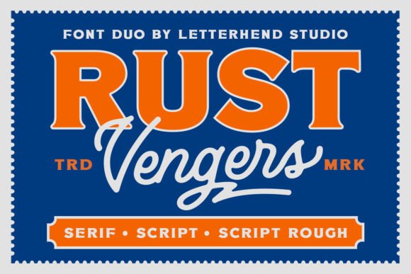 Rust Vengers Font for Creative Makers
