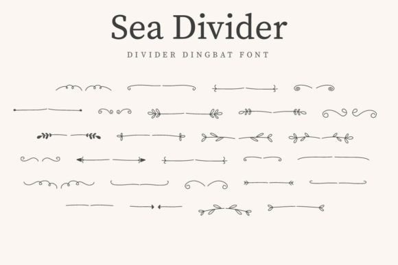 Sea Divider: A Botanical Dingbat Font for Thoughtful Editorial Design